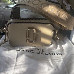Marc Jacobs Tan Crossbody Bag with Gold Accents